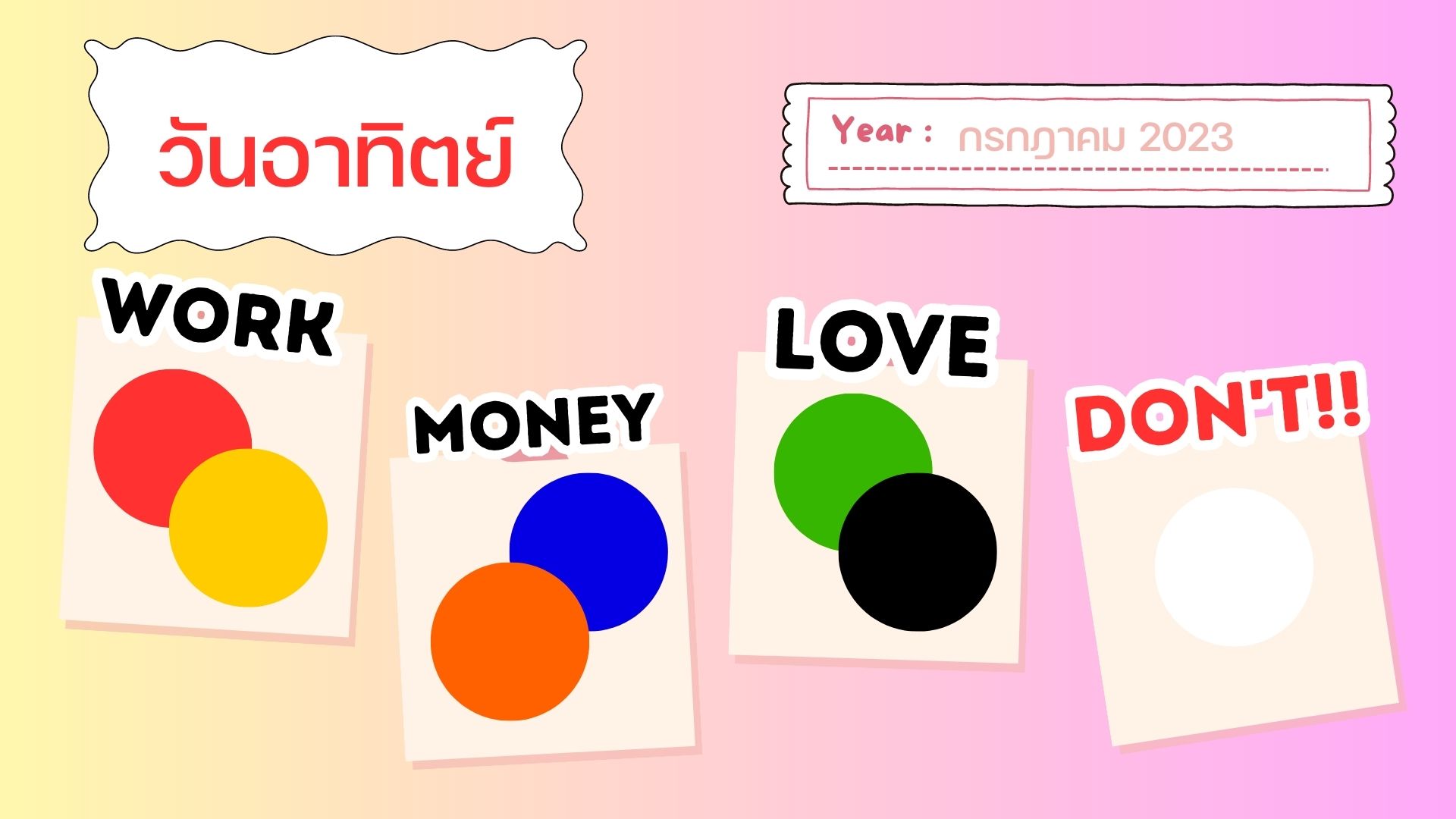 เสื้อสีมงคล กรกฎาคม 2566 วันอาทิตย์