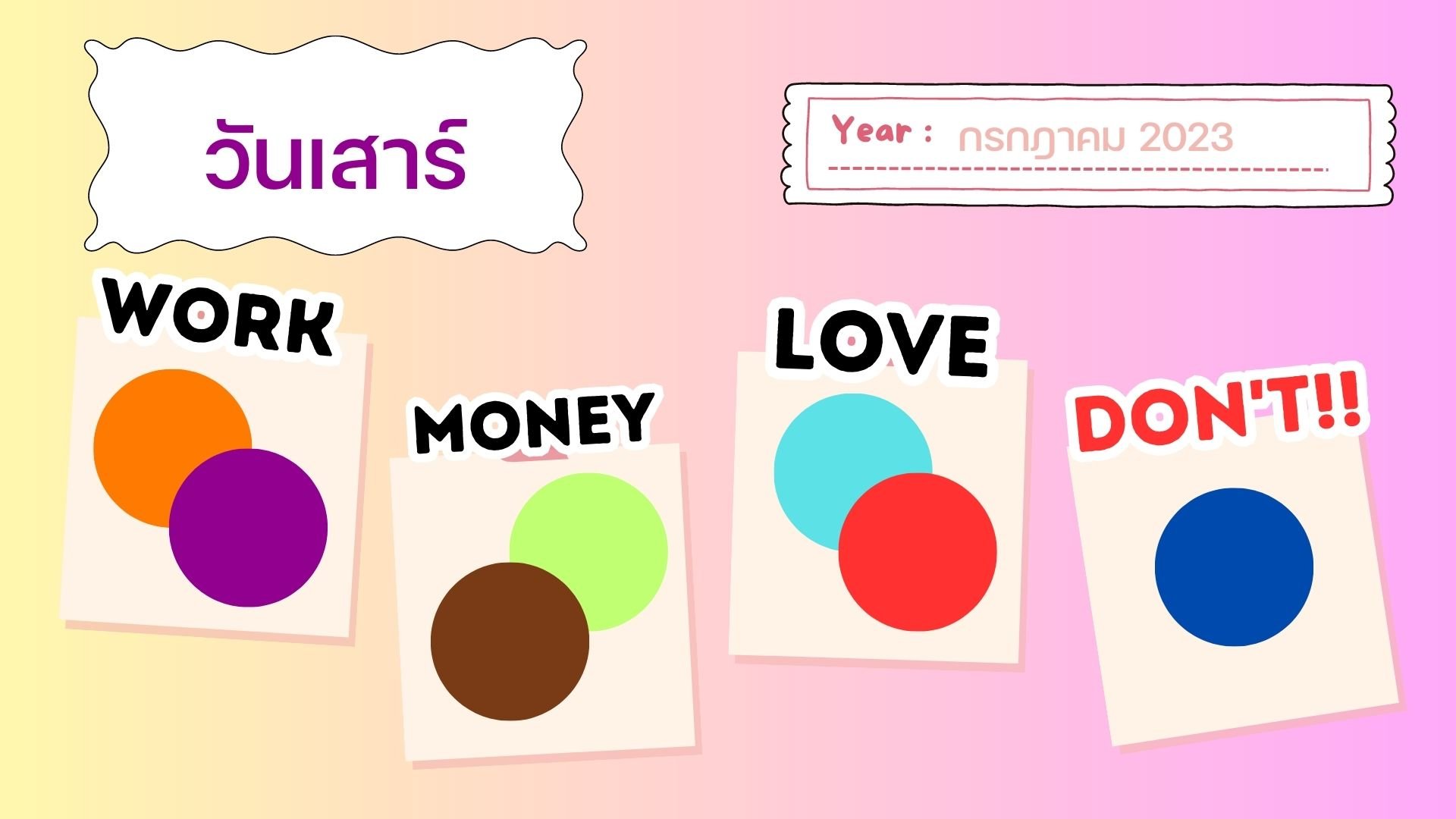 เสื้อสีมงคล กรกฎาคม 2566 วันเสาร์