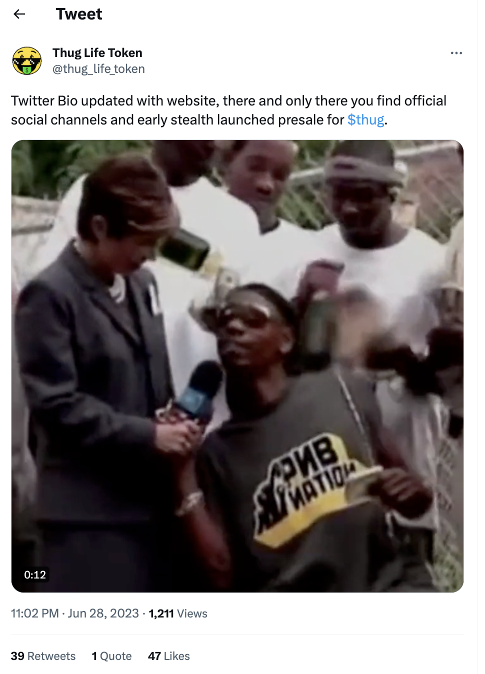 เหรียญ Meme Thug Life (4)