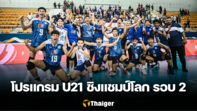 โปรแกรม วอลเลย์บอลชาย U21 ชิงแชมป์โลก รอบ 2