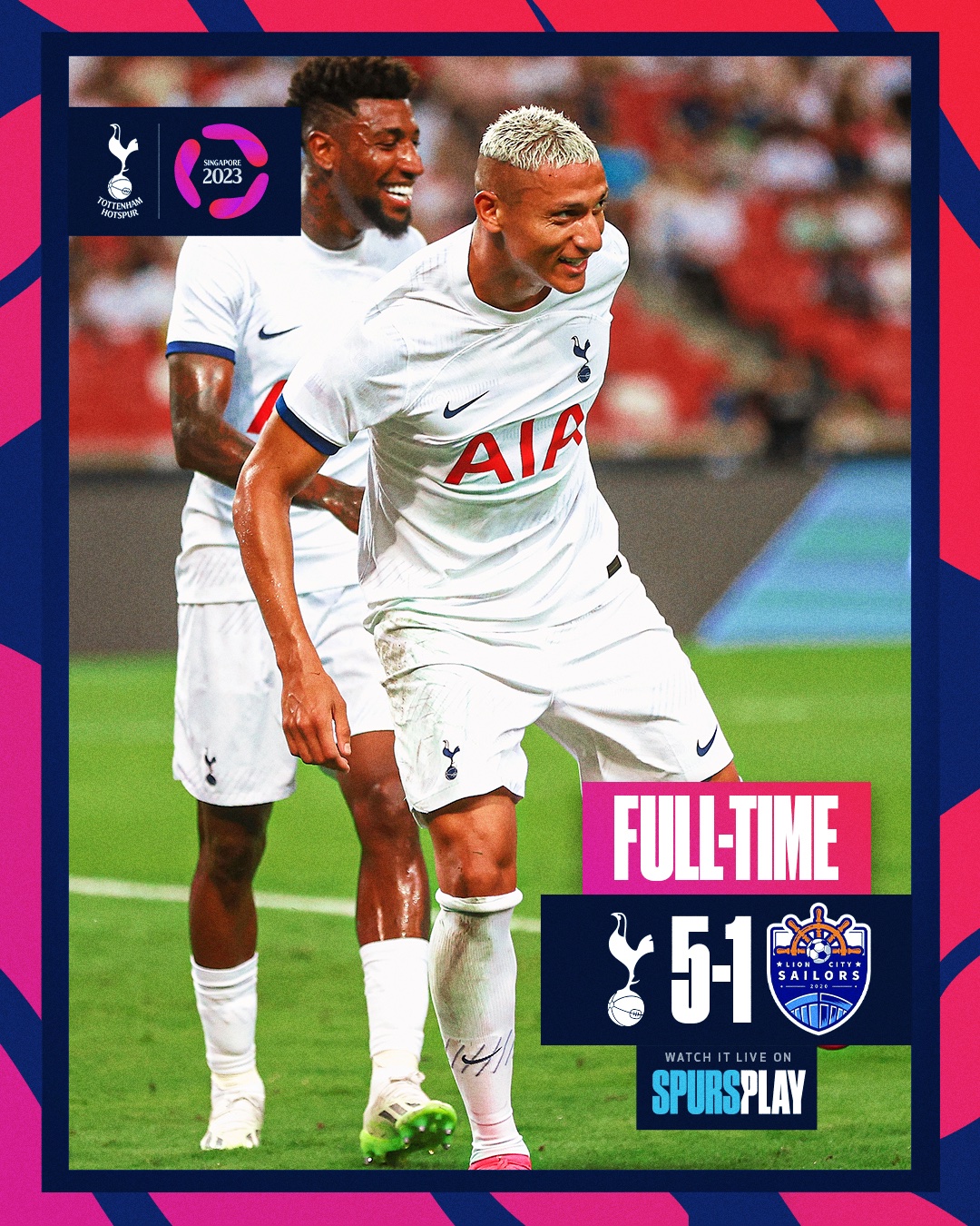 ผลบอลล่าสุด ฟุตบอลอุ่นเครื่อง ไลออน ซิตี้ สเปอร์ส