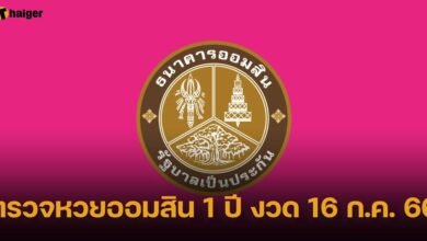 ตรวจหวยออมสิน 1 ปี งวด 16 ก.ค. 66