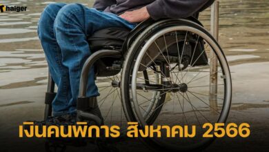 เงินคนพิการ สิงหาคม 2566