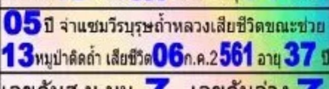 เลขดัง จ่าแซม 16 7 66