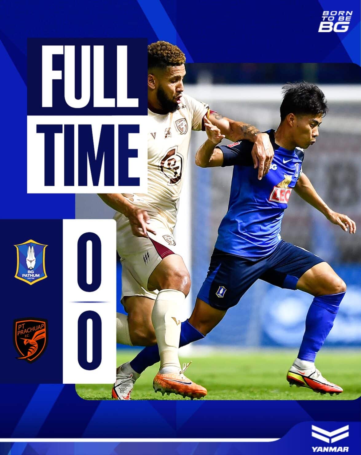 ผลบอลเมื่อคืนนี้ ไทยลีก บีจี ปทุม ประจวบ