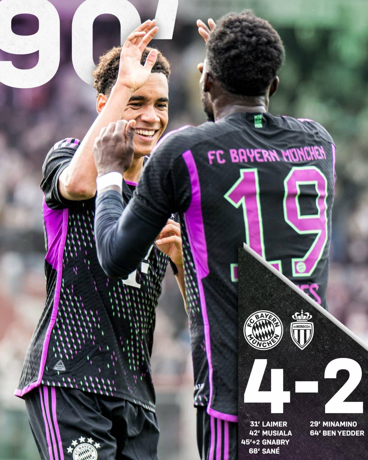 ผลบอลล่าสุด ฟุตบอลอุ่นเครื่อง บาเยิร์น โมนาโก