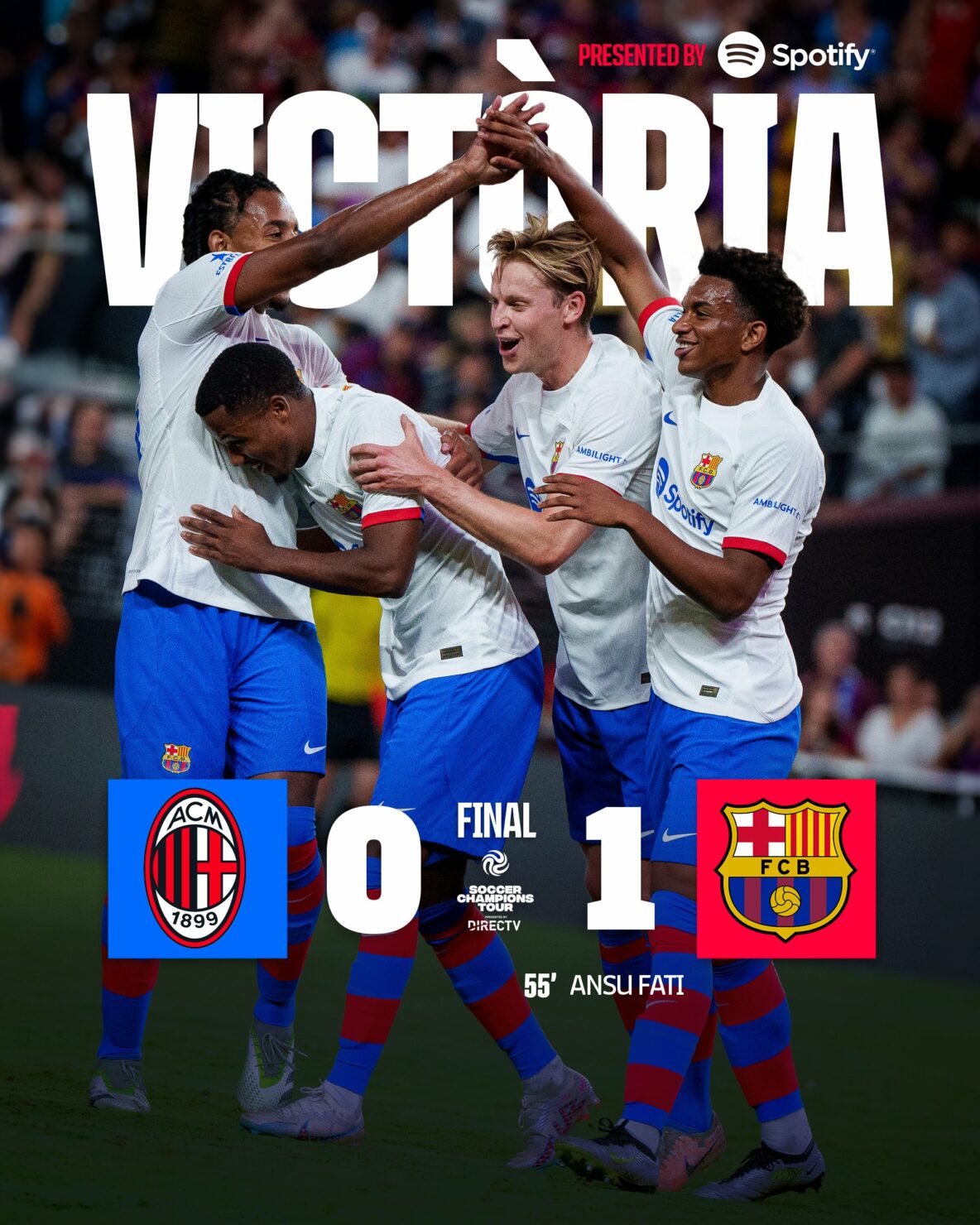 ผลบอลล่าสุด ฟุตบอลอุ่นเครื่อง มิลาน บาร์เซโลน่า