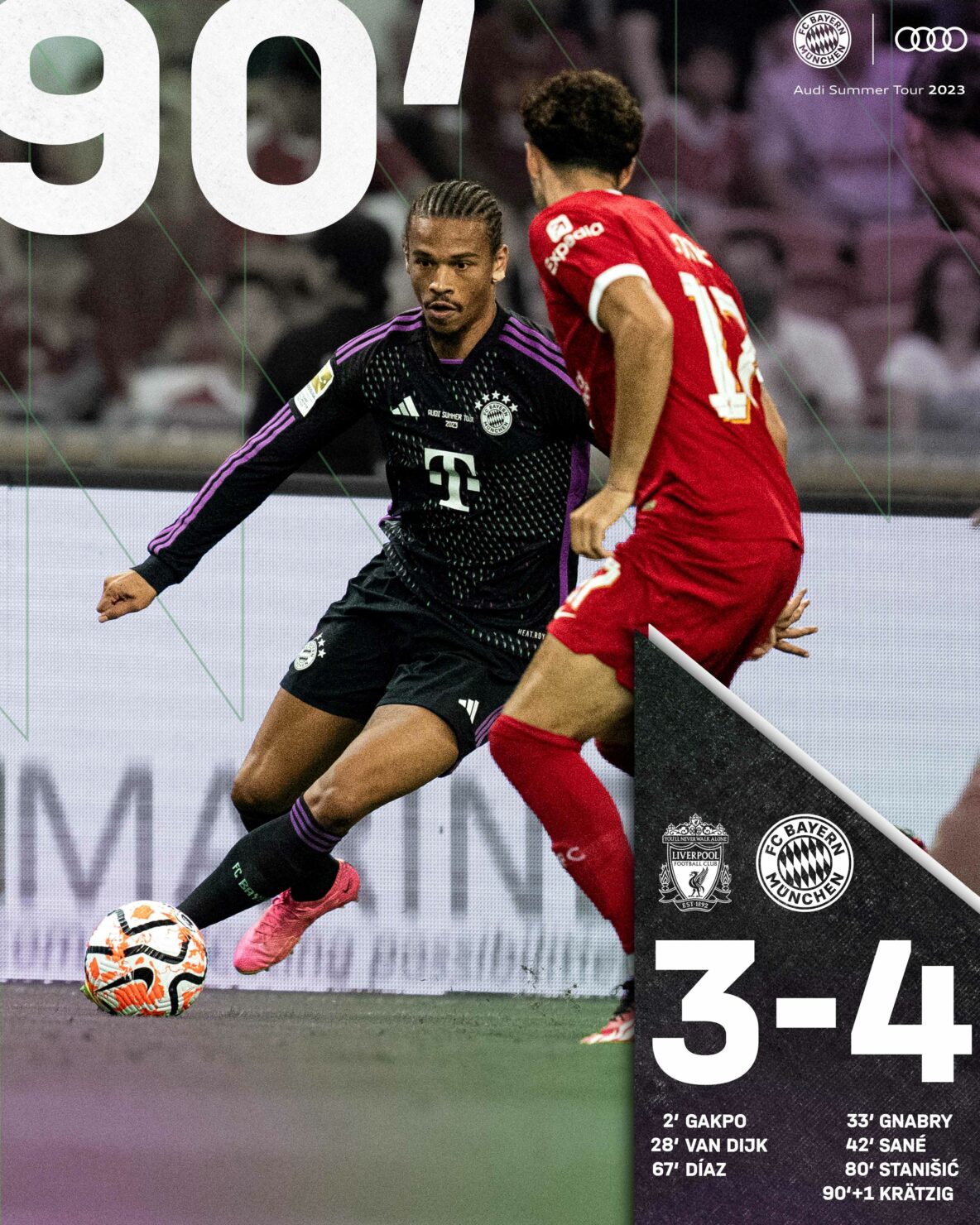 ผลบอลล่าสุด ฟุตบอลอุ่นเครื่อง บาเยิร์น ลิเวอร์พูล