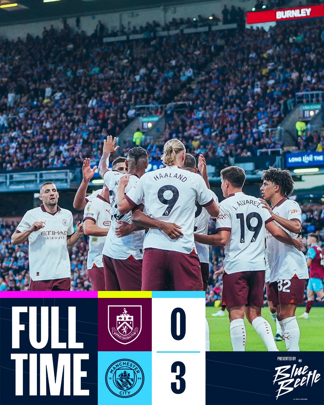 ผลบอลเมื่อคืนนี้ พรีเมียร์ลีก เบิร์นลี่ย์ แมนซิตี้