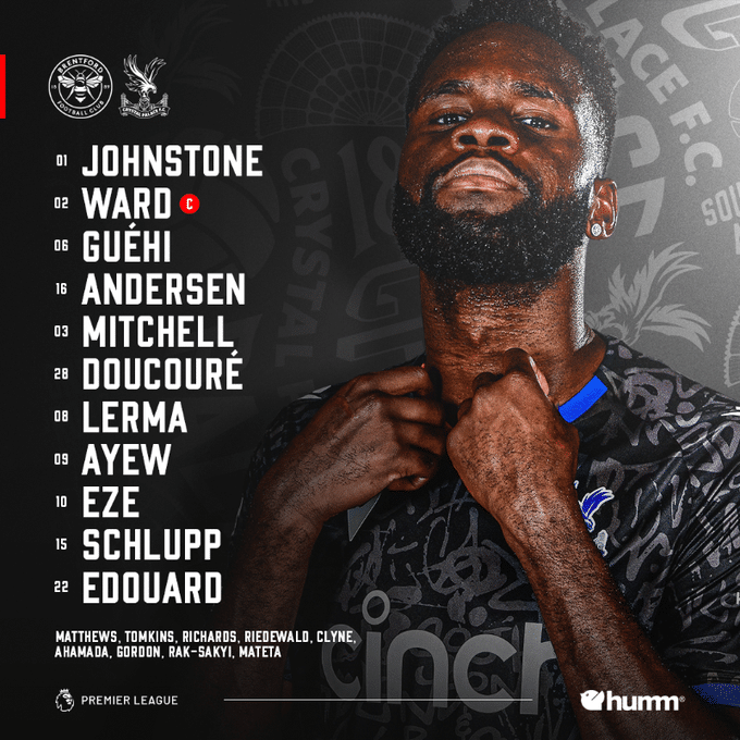 11 ตัวจริง เบรนท์ฟอร์ด คริสตัล พาเลซ