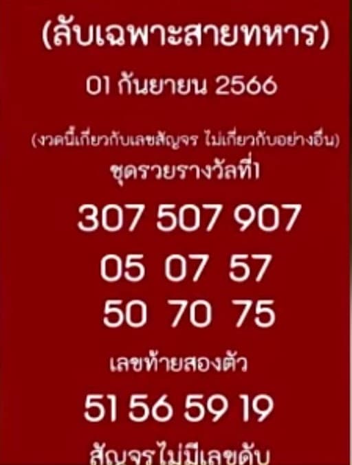 แนวทางจากวงใน เลขลับเฉพาะสายทหาร แจกความรวย งวด 1 ก.ย. 66