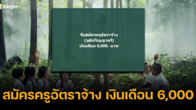 สมัครครูอัตราจ้าง เงินเดือน 6000