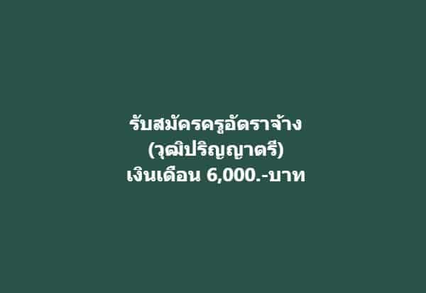 สมัครครูอัตราจ้าง เงินเดือน 6000 บาท