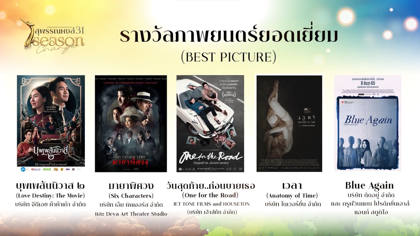 ภาพยนตร์ยอดเยี่ยม สรุปผลรางวัลสุพรรณหงส์ ครั้งที่ 31