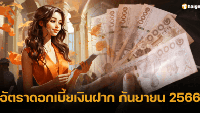 อัตราดอกเบี้ยเงินฝาก กันยายน 2566