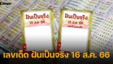 เลขเด็ด ฝันเป็นจริง 16 ส.ค. 66