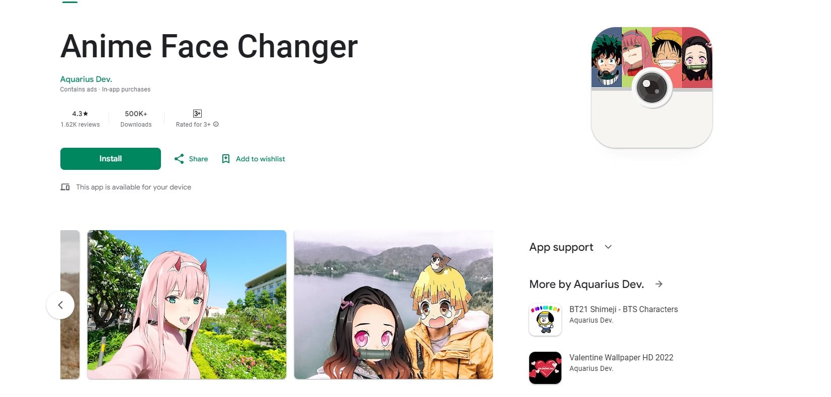 แอปเปลี่ยนรูปเป็นอนิเมะ anime face changer