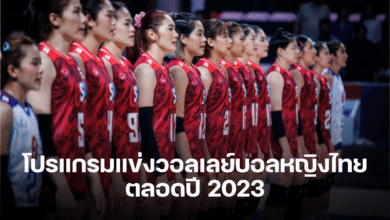 โปรแกรมแข่งวอลเลย์บอลหญิงไทย ตลอดปี 2023