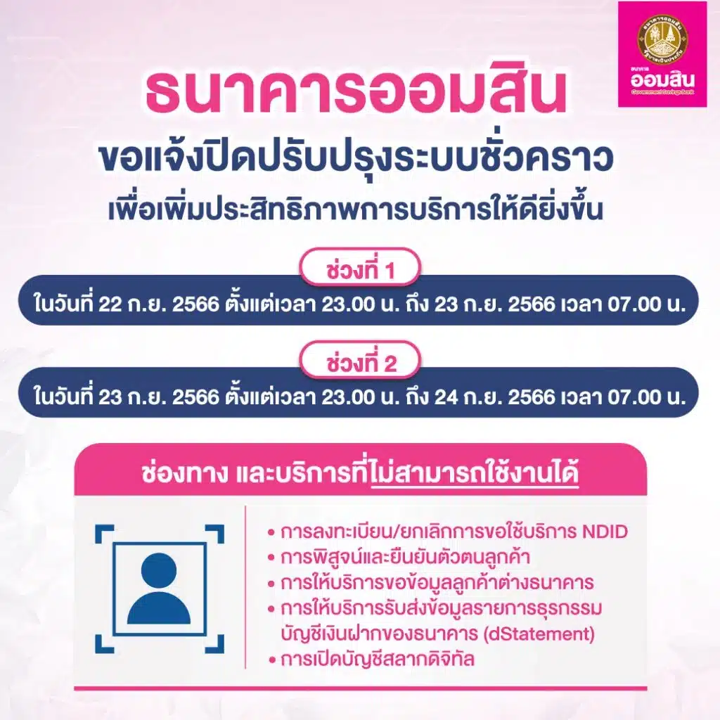 เช็กด่วน ธนาคาร 3 แห่ง แจ้งปิดปรับปรุงระบบชั่วคราว 22-24 ก.ย. 66 | Thaiger  ข่าวไทย