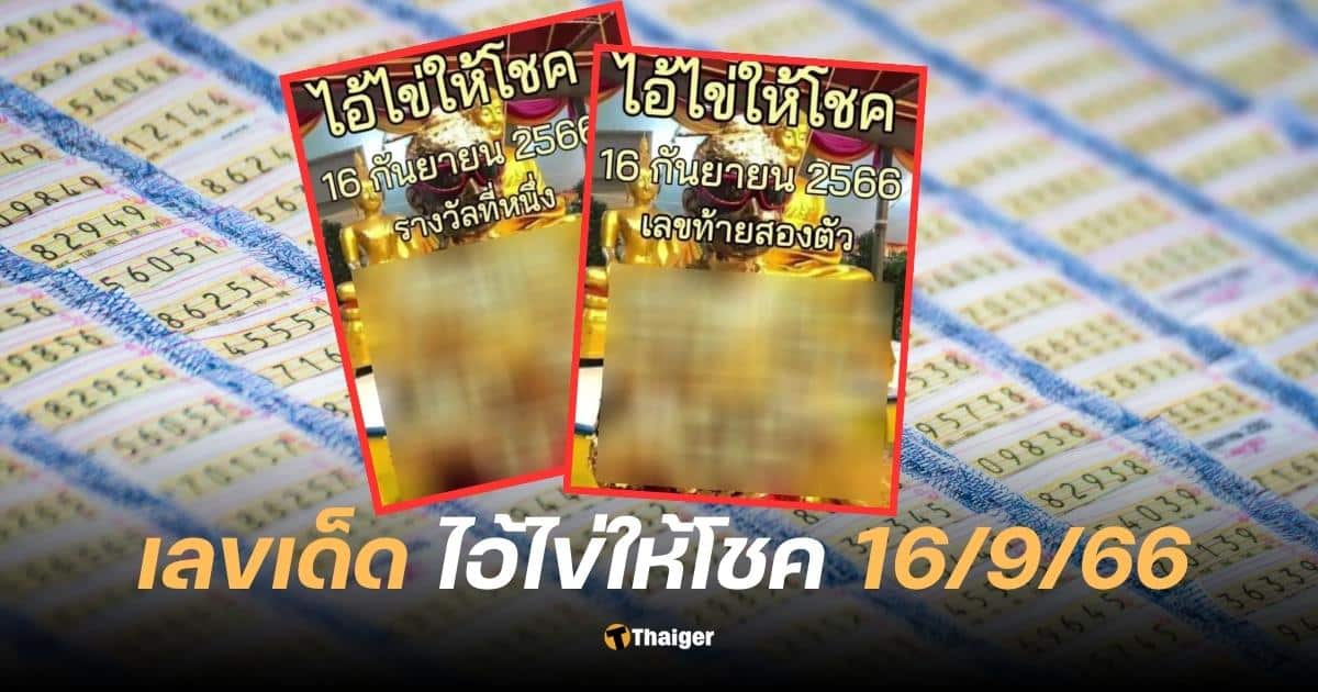 เลขเด็ด ไอไข่นำโชค 16 9 66