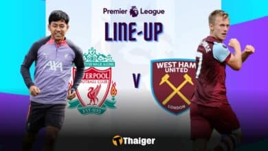 11 ตัวจริง ลิเวอร์พูล เวสต์แฮม