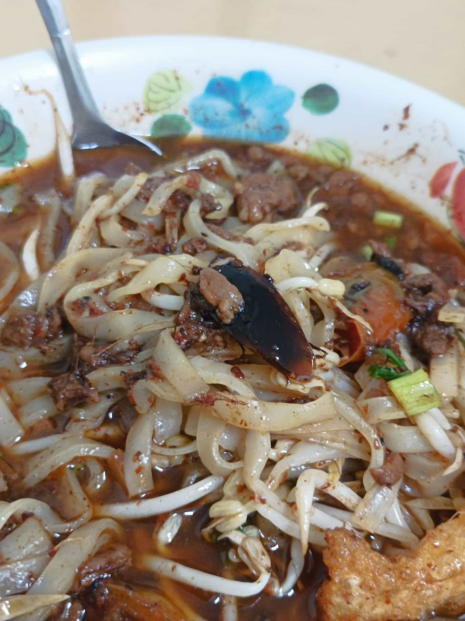 ขนลุก ลูกค้าสาวสั่งน้ำเงี้ยว เจอแมลงสาบ แจ้งทางร้านแล้ว ไม่มีคำขอโทษ