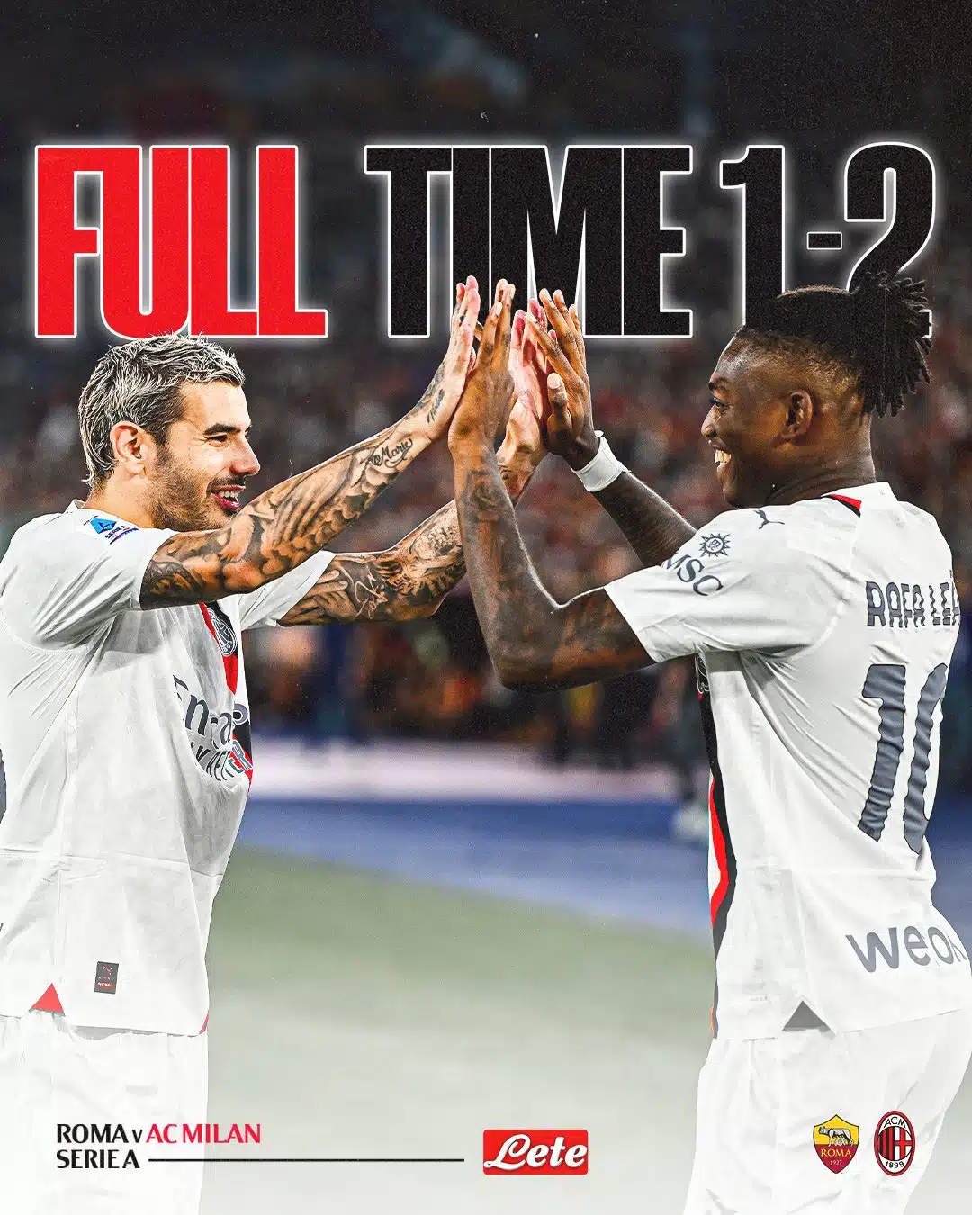 ผลบอลเมื่อคืนนี้ กัลโช่ เซเรียอา โรม่า มิลาน