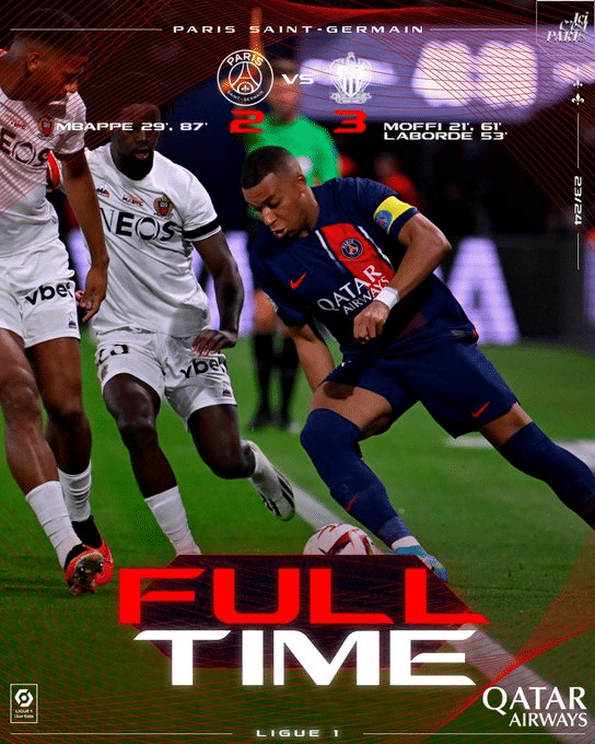 ผลบอลเมื่อคืนนี้ ลีกเอิง เปแอสเช นีซ