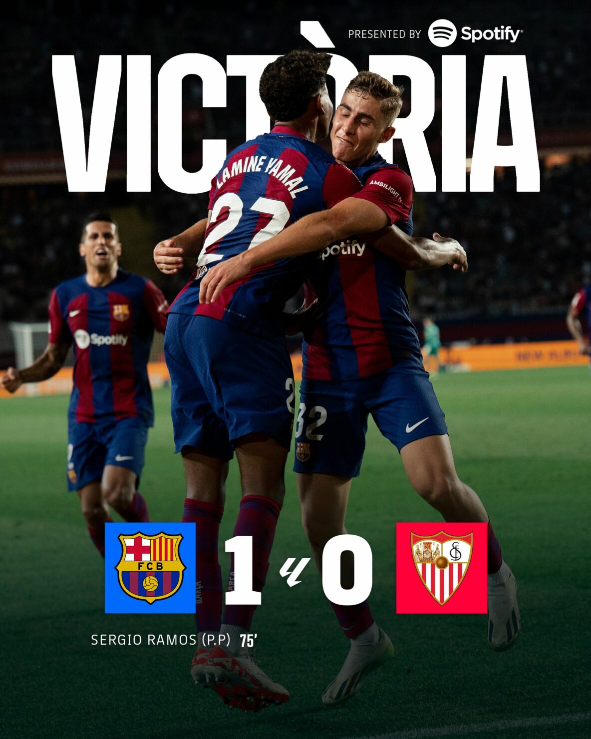 ผลบอลเมื่อคืนนี้ ลาลีกา บาร์เซโลน่า เซบีย่า