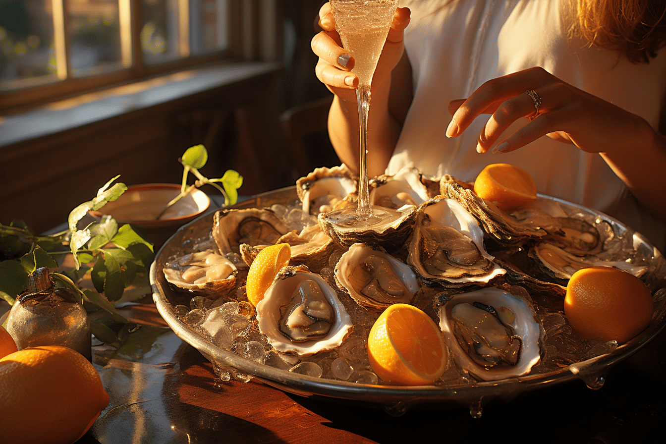 กินหอยนางรมดิบ