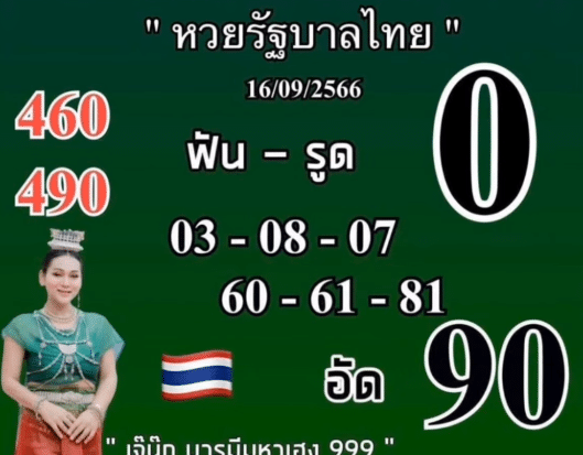 เลขเด็ด เจ๊นุ๊ก 16 9 66