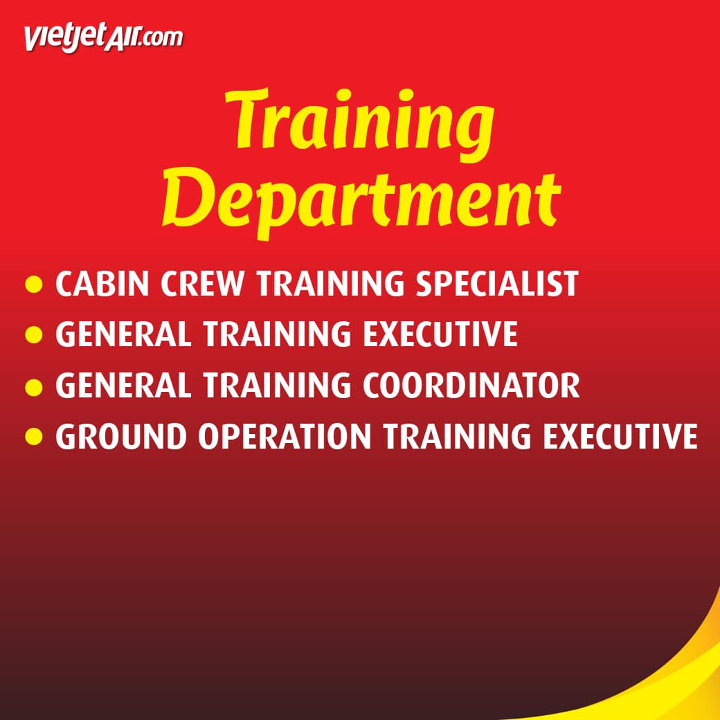 ไทยเวียตเจ็ท เปิดรับสมัครงาน 2566 Training Department