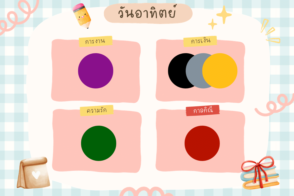 สีมงคลวันอาทิตย์ เดือนตุลาคม 2566