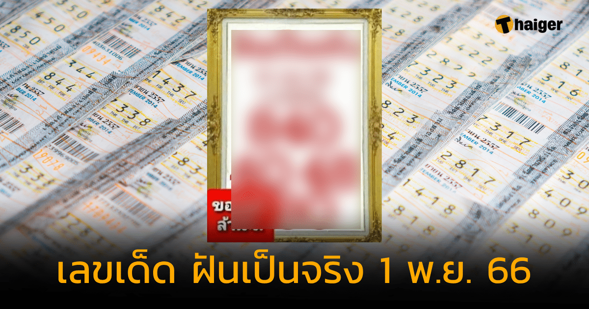 แจกแนวทาง หวยฝันเป็นจริง เก็งเลขเด็ด 3 ตัวตรง งวด 1 พ.ย. 66 | Thaiger ข่าวไทย