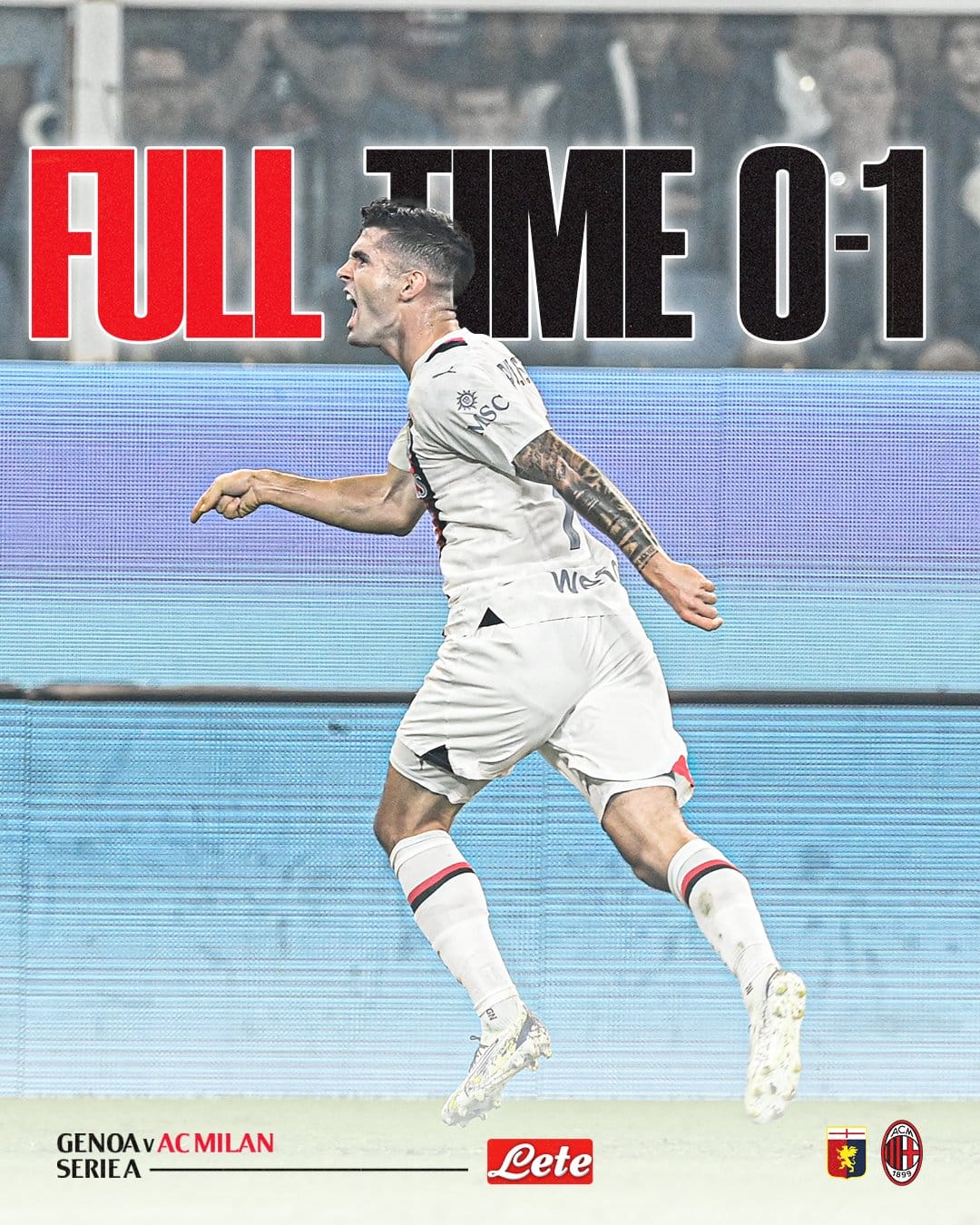 ผลบอลเมื่อคืนนี้ กัลโช่ เซเรียอา เจนัว มิลาน