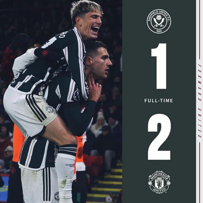 ผลบอลเมื่อคืนนี้ พรีเมียร์ลีก เชฟฯ ยูไนเต็ด แมนยู