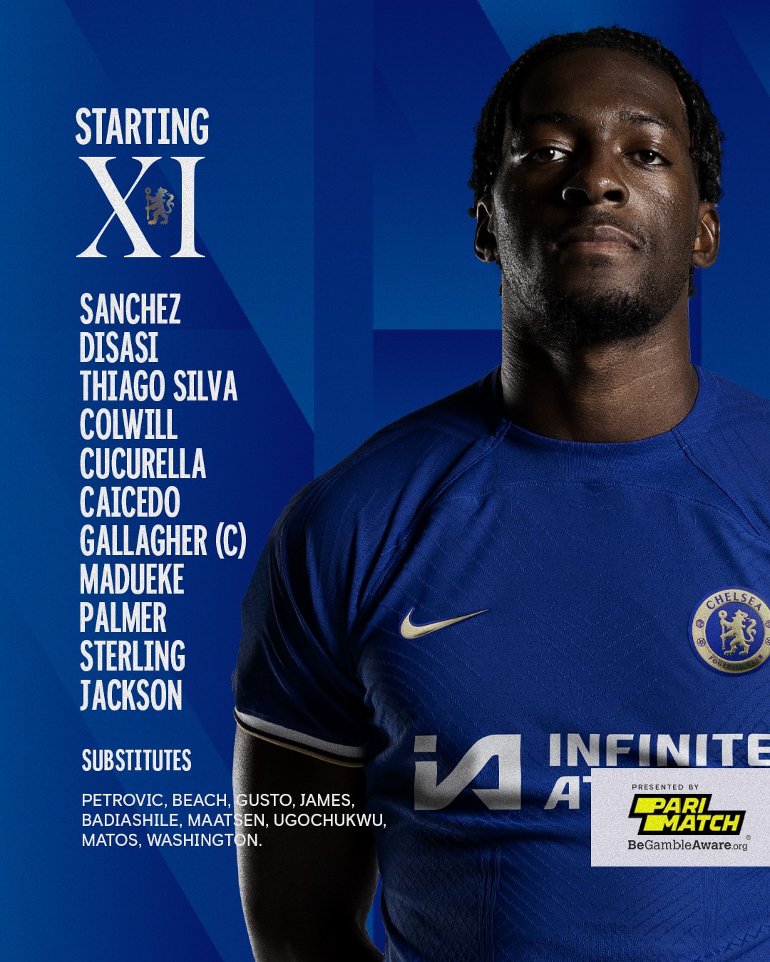 11 ตัวจริง เชลซี เบรนท์ฟอร์ด