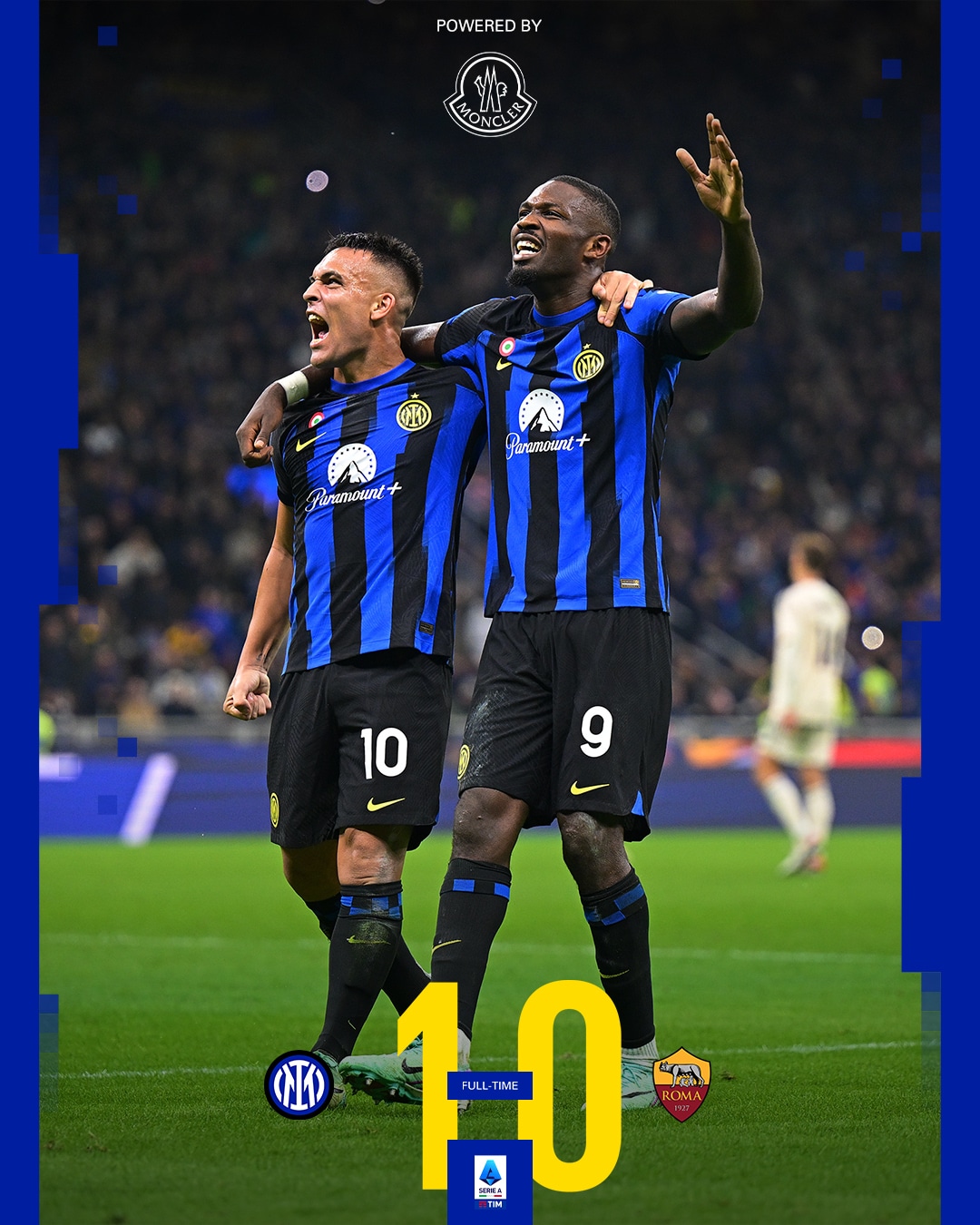 ผลบอลเมื่อคืนนี้ กัลโช่ อินเตอร์ โรม่า