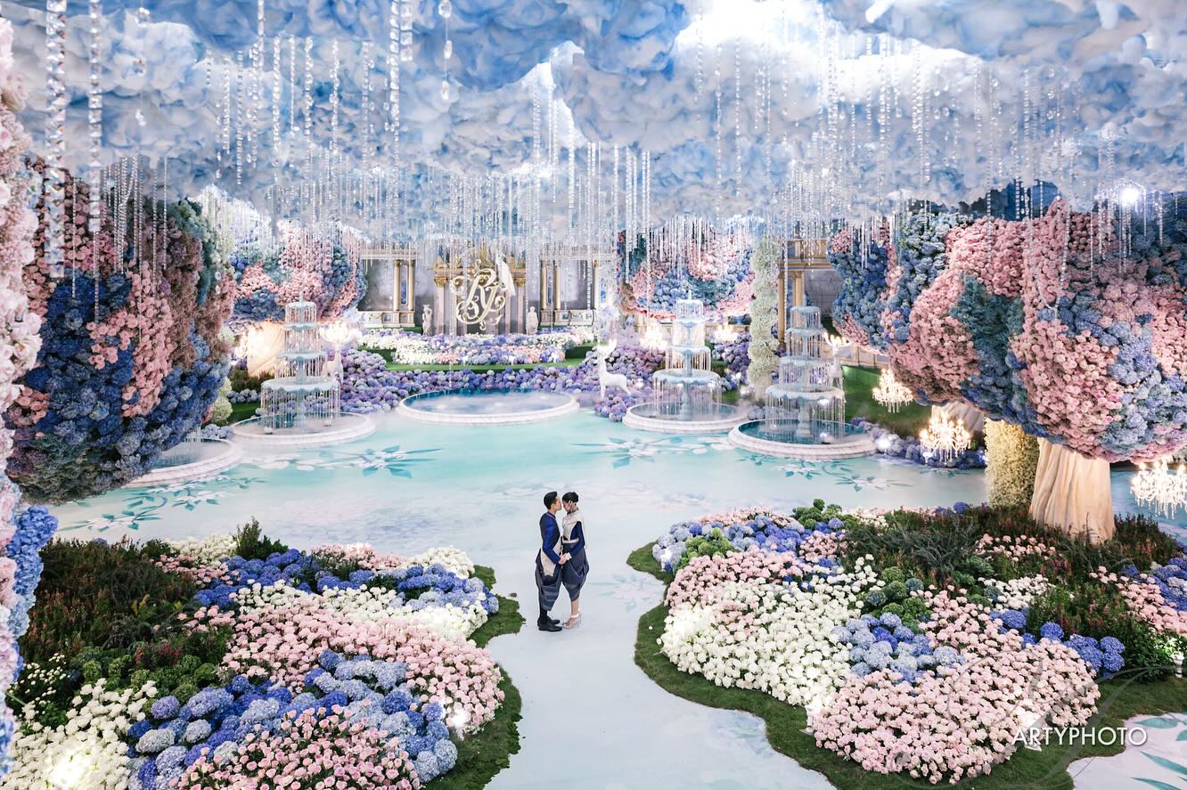 งานแต่งเศรษฐีกัมพูชา สวนดอกไม้