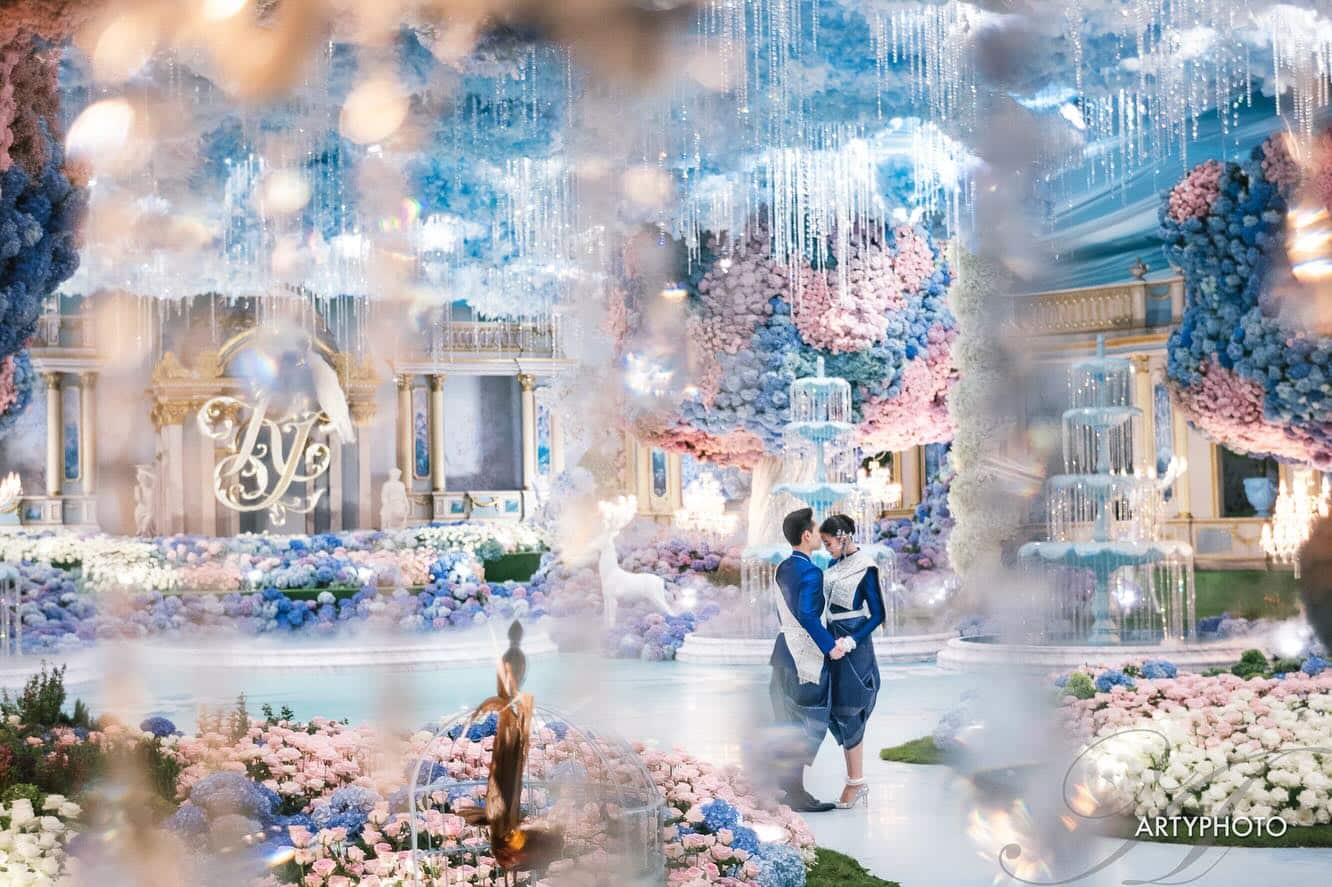 งานแต่งเศรษฐีกัมพูชา สวนดอกไม้