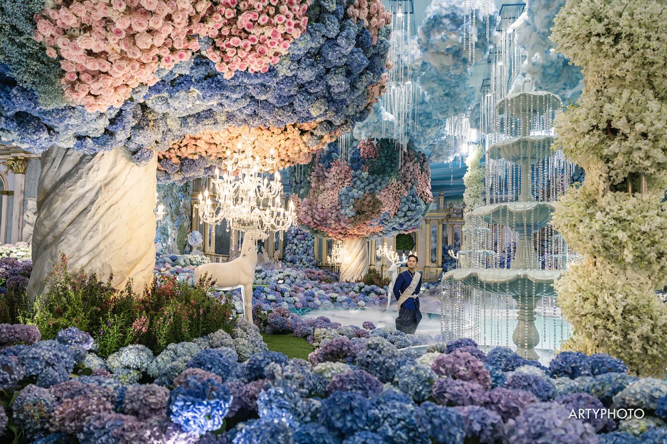 งานแต่งเศรษฐีกัมพูชา สวนดอกไม้