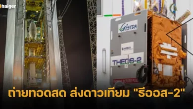 ถ่ายทอดสด ส่งดาวเทียม ธีออส-2