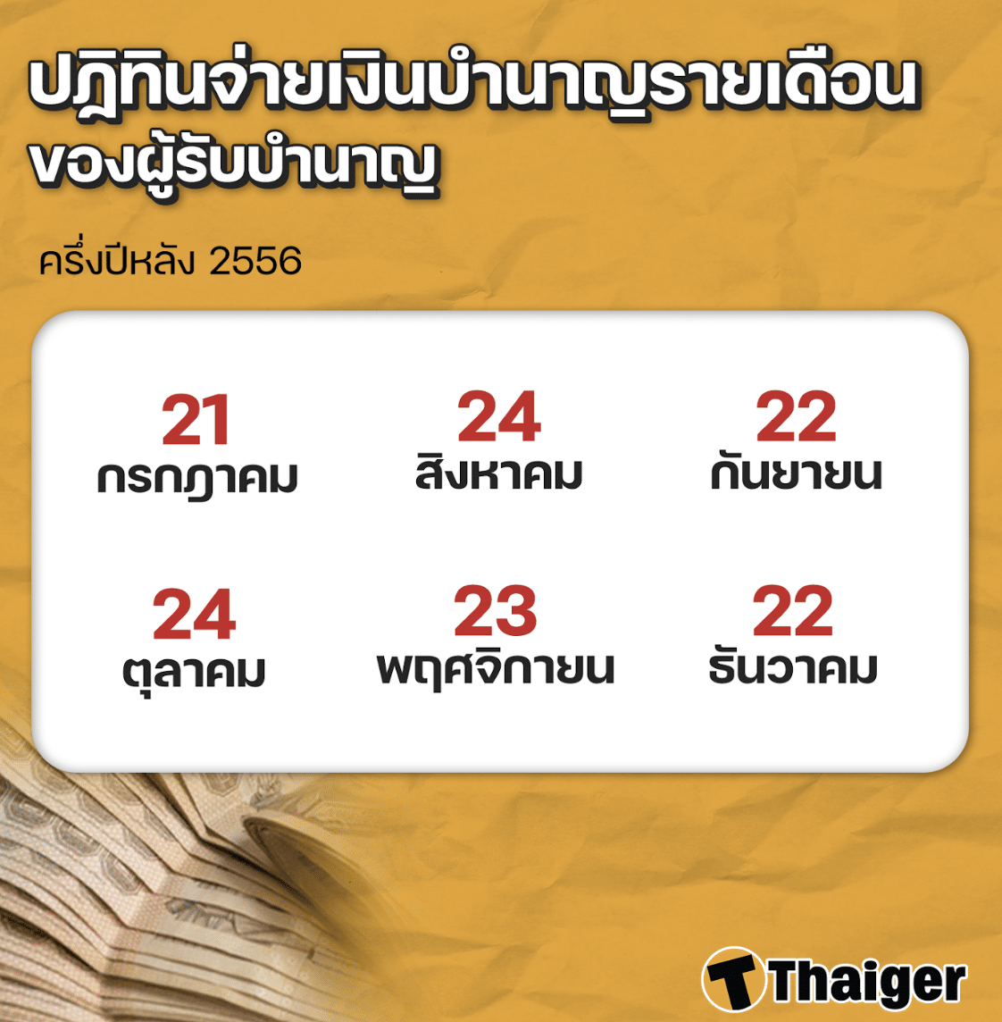 วันจ่ายเงินบำนาญพฤศิจกายน 2566