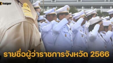 รายชื่อผู้ว่าราชการจังหวัด 2566