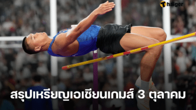 สรุปเหรียญเอเชียนเกมส์ 3 ตุลาคม 2023