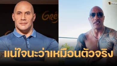 หุ่นขี้ผึ้ง เดอะ ร็อค ผิวขาว