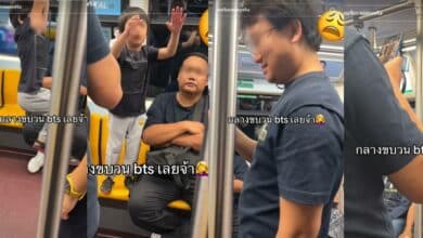 เด็กจีนโหนบีทีเอส พ่อยืนถ่ายคลิป