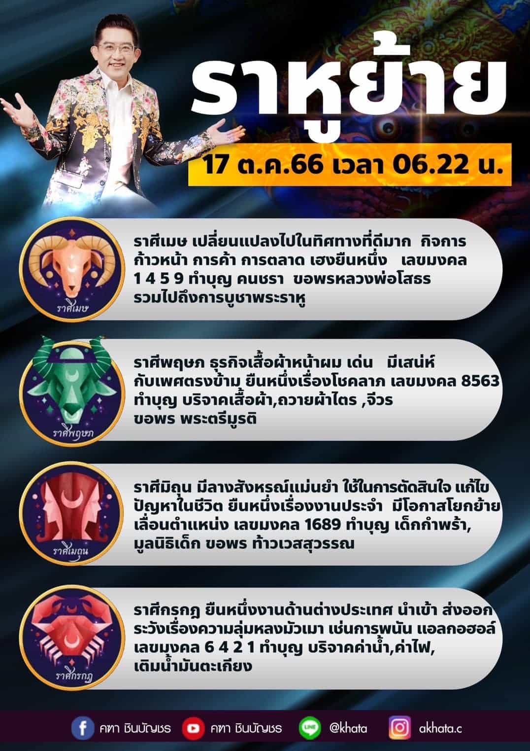 เปิดดวงหลังราหูย้าย เมษ - กรกฎ