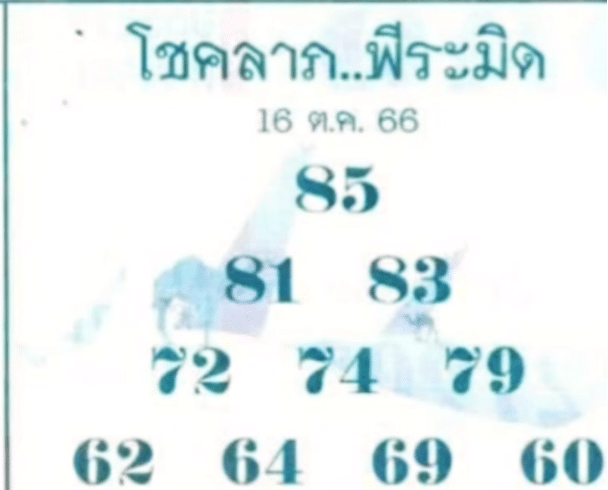 เลขเด็ด โชคลาภ พีระมิด 16 10 66