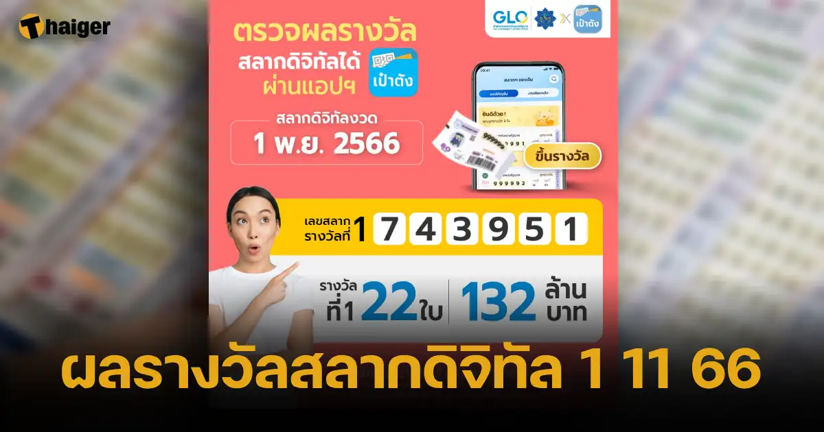 ผลสลากดิจิทัล 1 11 66